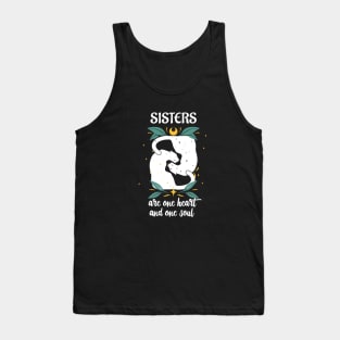 Sisters Are One Heart And One Soul Women Tank Top